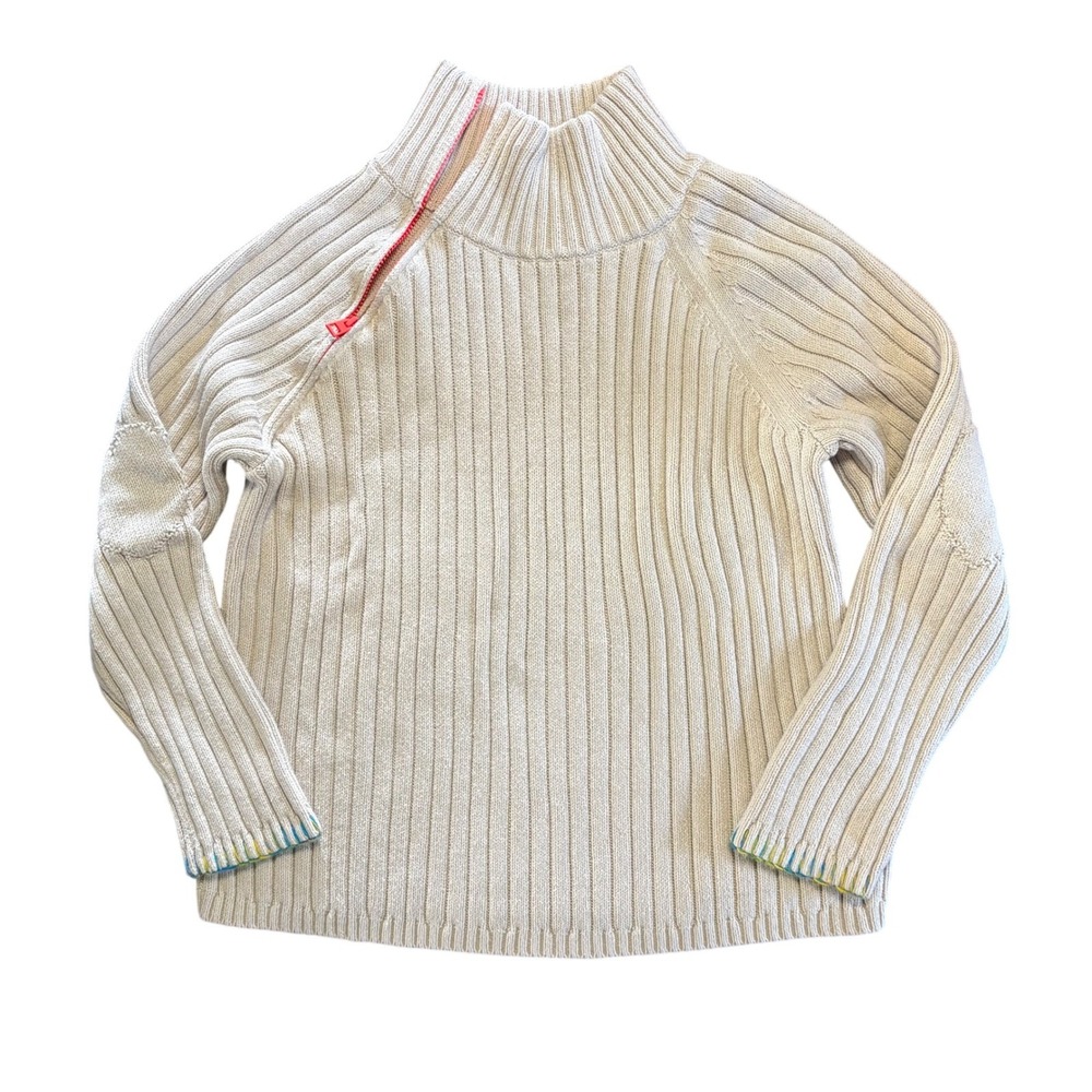 Lisa Todd Spellbound Knit Ribbed Sweater Zipper Neck Women's Size XL - Picture 2 of 9